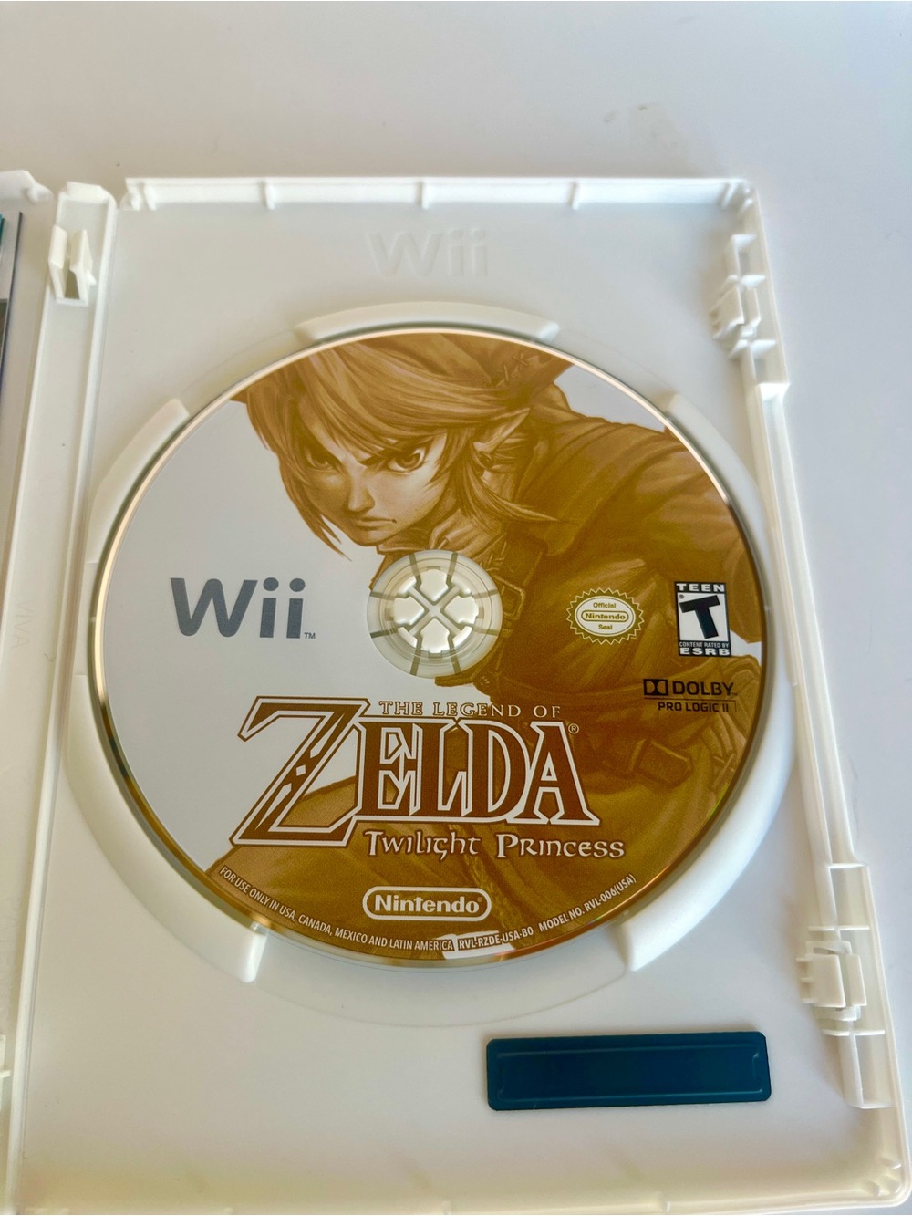 Nintendo Wii The Legend of Zelda: Twilight Princess - White & Gold Disc Art